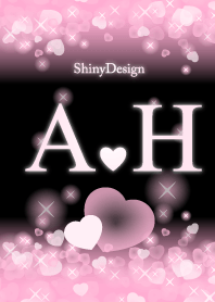 A&H イニシャル 運気UP!ピンクハート