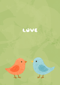 Nordic style birds01moss green