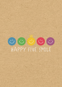 HAPPY CROWN SMILE 5 -5color KRAFT-