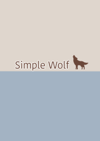 Simple wolf (beige & dull blue)
