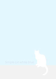 Simple ネコ　白×青