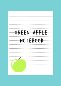 GREEN APPLE NOTEBOOK-MINT GREENj