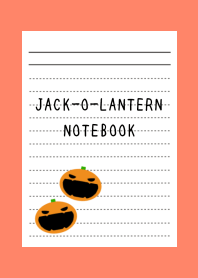 JACK-O-LANTERN NOTEBOOK-APRICOT COLORj