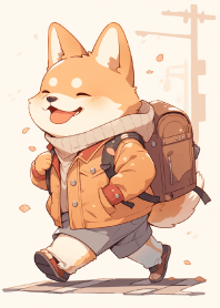 小柴犬上學去