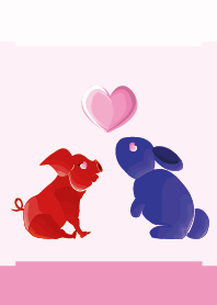 ekst Red（Pig）Love Blue（Rabbit）