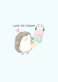 Hedgehog and Shimaenaga-ice cream- lu