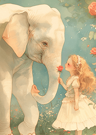 ✨小公主&大象の友情❤️