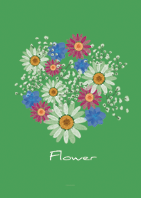 Green : Pressed flower theme
