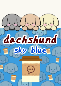 dachshund theme16 sky blue