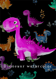 ゆるい恐竜 水彩画 Dinosaur watercolor3