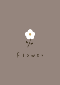 グレージュとお花。