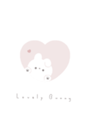 うさぎとハート。ピンクホワイト - LINE 着せかえ | LINE STORE