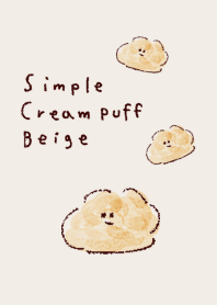 simple beige cream puff