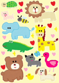 many animals theme(yellow)