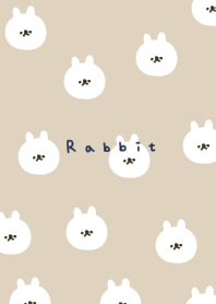 Natural beige and rabbit pattern.