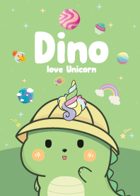 Dino Unicorn Cutie Galaxy Pastel Green
