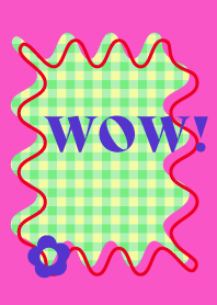 WOW!!!-ピンク×グリーン