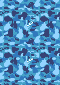 CAMOUFLAGE COOL BLUE WHITE RED