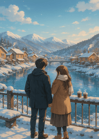 Snowy Morning Beside The River