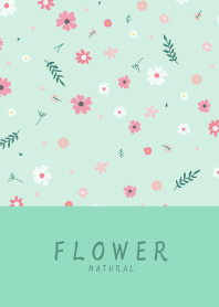 FLOWER MINT GREEN-NATURAL 41