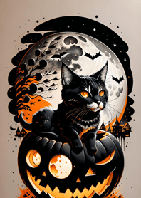 halloween cat 26124a
