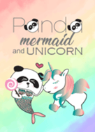 Panda Mermaid And Rainbow Unicorn Line Theme Line Store