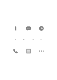Simple Icon - WHITE and GRAY -