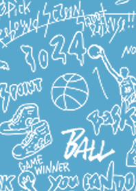 Basketball graffiti 01 blue