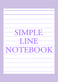 SIMPLE PURPLE LINE NOTEBOOK/DUSTY PURPLE
