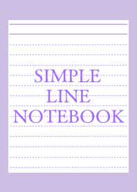 SIMPLE PURPLE LINE NOTEBOOK-DUSTY PURPLE