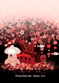 Garden in the water. SAKURA
