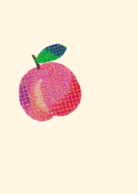 Glittering peach