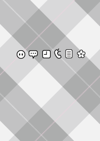 アーガイル柄2 白
