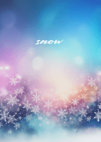 white パステルな雪の結晶