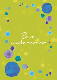 Black Yellow : Blue watercolor