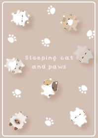 brown Sleeping cat and paws 03_2
