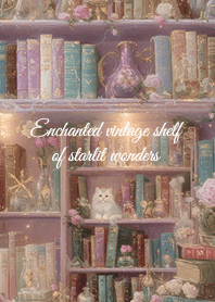 Magical bookshelf with hidden treasures