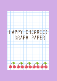 HAPPY CHERRIES GRAPH PAPER-PURPLEj