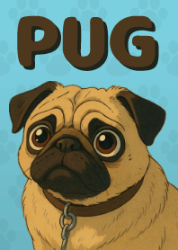 Pop and Cute Pug Theme Green 06