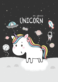 Unicorn Cute On Space.