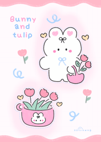 Bunny and tulip ^__^