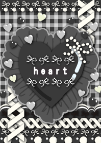Decorative Heart -black