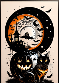 halloween cat 143E5D