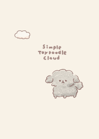 Simple Black Toy Poodle Cloud Beige
