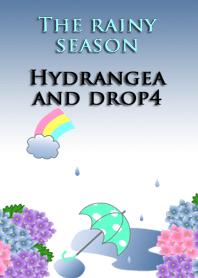 The rainy season<Hydrangea and drop4>