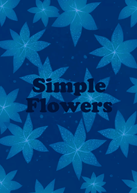 シンプルなキラキラお花（深い青）