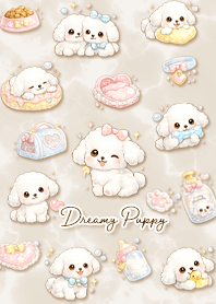 Beige Dreamy Sparkling Puppy