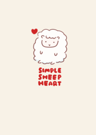 simple sheep heart beige.