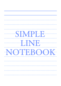 SIMPLE BLUE LINE NOTEBOOK/WHITE