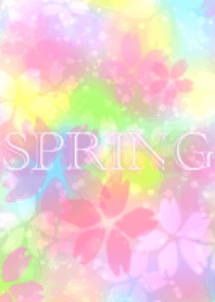 春を感じるカラフル桜